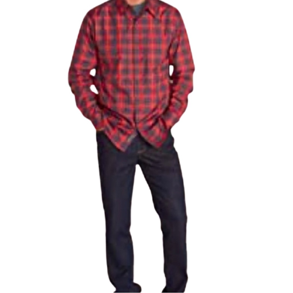 Blue Mountain Plaid Button Down Casual Shirt